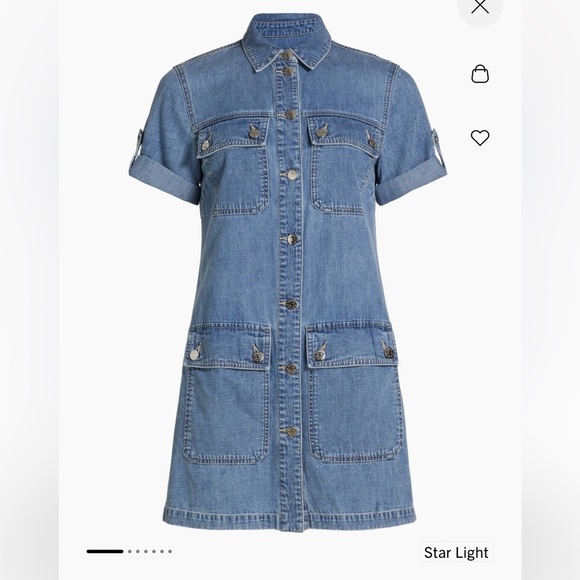 Veronica Beard Warren Denim Minidress shift Blue Size 4 NWT $398